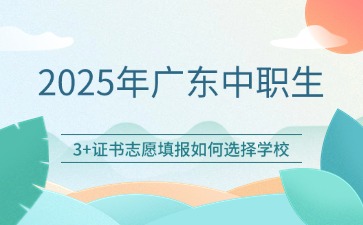 2025年廣東3+證書
